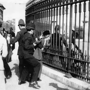 SUFFRAGETTE AT BUCKINGHAM PALACE SUFFRAGETTE AT BUCKINGHAM PALACE