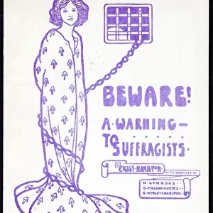 Suffragette chained to prison window