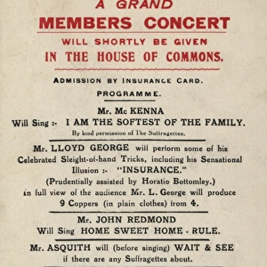 Suffragette Concert House of commons