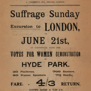 Suffragette Demonstration Hyde Park 1908