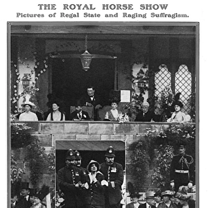 Suffragette disturbance at Royal Horse Show, 1914