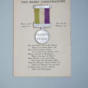 Suffragette Hunger Strike Medal Christmas Card
