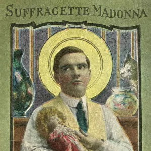 Suffragette Madonna - Crop of 1910 - Anti-Suffrage card