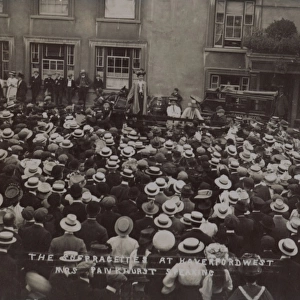 Suffragette Mrs. Pankhurst Haverford West 1908