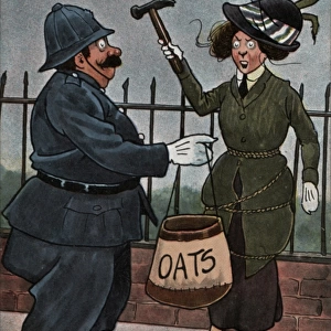 Suffragette Policeman Hammer Oats
