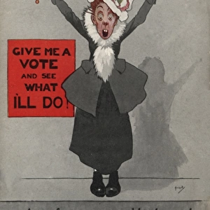 Suffragette Shouts Give me a Vote