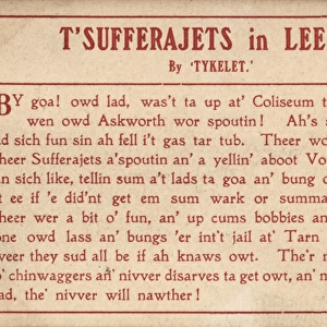 Suffragette T Suffragettes in Leeds Dialect