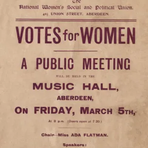 Suffragette Votes for Women Meeting