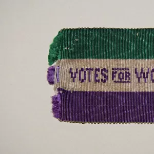 Suffragette W. S. P. U Ribbon Badge