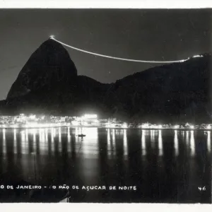 The Sugarloaf Cable Car - Rio de Janeiro, Brazil at night