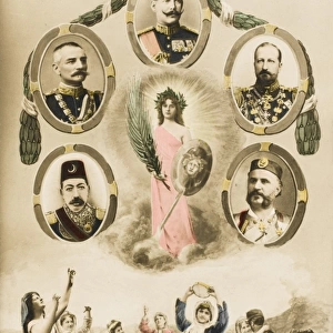 Sultan Mehmed V Reshad of Turkey & Balkan leaders