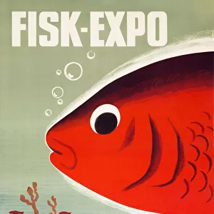 Swedish poster, Fish Exhibition, Stockholm