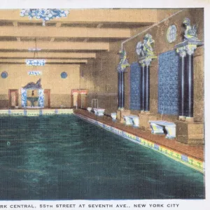 The swimming pool at the Park Central Hotel, New York, 1930s