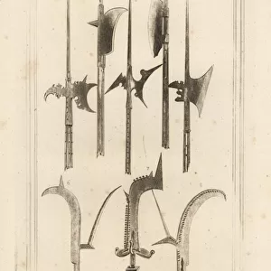 Sword-blade halberd, brown bill, axe, etc
