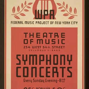 Symphony concerts WPA Federal Music Project of New York City