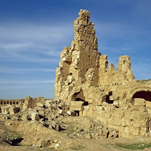 Syria. Resafa. Archaeological site. Basilica of Saint Sergi