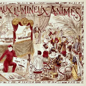 Tableaux lumineux anim鳧. French poster advertising