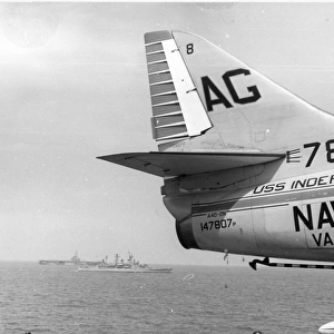 The tail of Douglas A-4C Skyhawk 147807