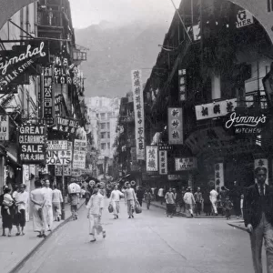 Tailors shops Hong Kong c. 1910s Vintage early 20th century photograph