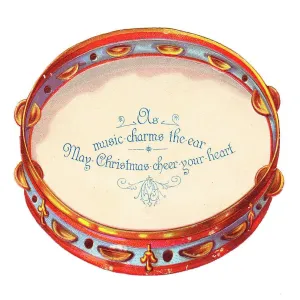 Tambourine-shaped Christmas card Tambourine-shaped Christmas card