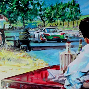 Targa Trackside Refreshments - Painting by Andrew McGeachy