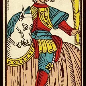 Tarot Card - Cavalier de Baton (Knight of Clubs)