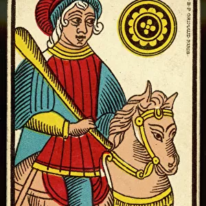 Tarot Card - Cavalier de Deniers (Knight of Coins)
