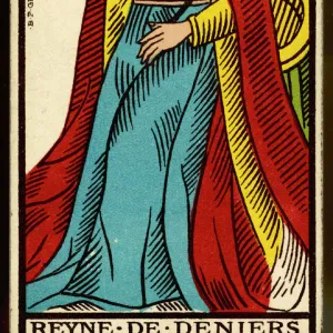 Tarot Card - Reyne de Deniers (Queen of Coins)