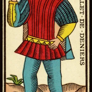 Tarot Card - Valet de Deniers (Page of Coins)