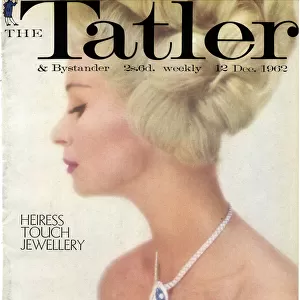 Tatler front cover with model wearing Cartier necklace