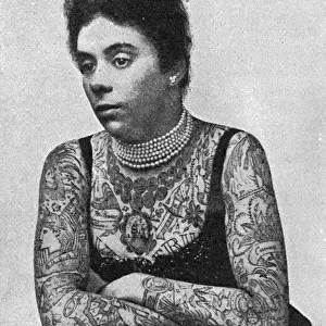 Tattooed Victorian lady, 1897