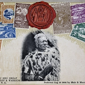 Te Heuheu, Maori chief and warrior, New Zealand