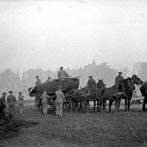 Team of horses pulling a cart