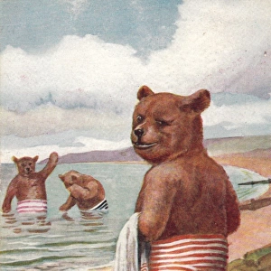 Teddy bear on the beach