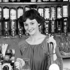 Teenage barmaid, Halfway House, Rame, Cornwall