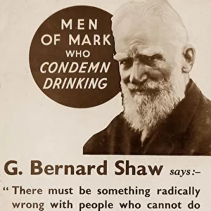 Temperance message George Bernard Shaw early 1900s
