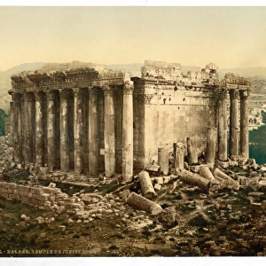 Temple of Jupiter, exterior, Baalbek, Holy Land, (i. e. Ba l