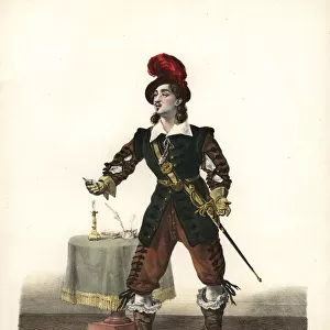 Tenor singer Lecomte as Almaviva in the opera