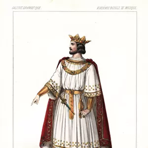 Tenor singer Louis Paulin as King Edward II in Robert Bruce