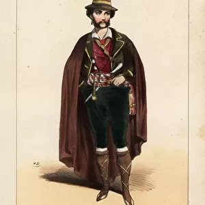 Tenor singer Roger as Scopetto in La Sirene, 1844