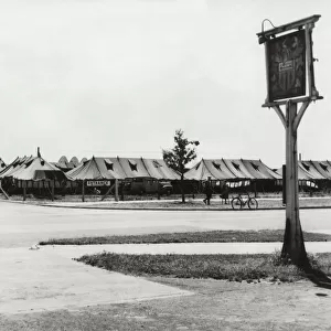 Tents Used As Terminal Buildings, a Pub Sign with Coat o?