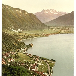 Territet, Chillon and Dent du Midi, from Glion, Geneva Lake