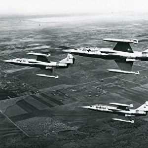 Three TF-104G Starfighters of the Luftwaffe