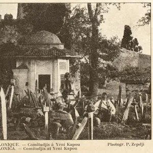 Thessaloniki, Greece - A Komitadji band at the Yeni Kapi