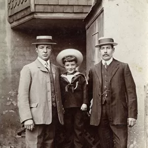 Threshold photograph - Edwardian trio - Father, Uncle, son
