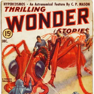 Thrilling Wonder Stories Scifi Magazine Cover, Giant Ants