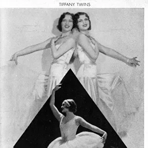 Tiffany Twins and Marika Rokk seen at the Wintergarten Theatre