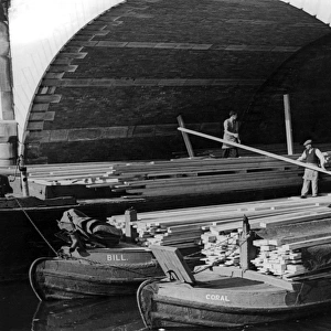 Timber Barge 1940S