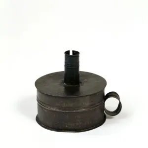 Tinder Box Print: Iron Canister with Candle Socket and Handle Tinder Box Print: Iron Canister with Candle Socket and Handle