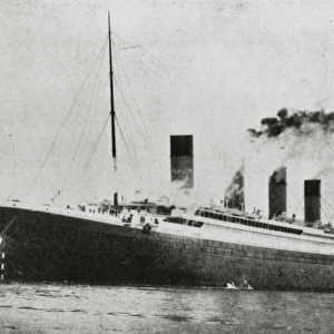The Titanic leaving Belfast for Southampton, 1912